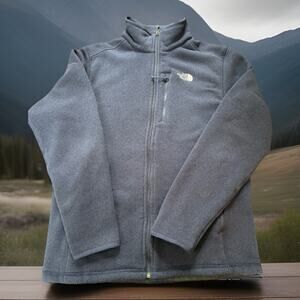 The North Face Men's Navy Blue Full Zip Fleece Jacket Size M